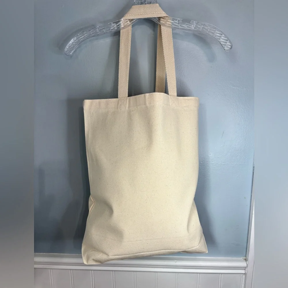 Canvas Tote Bag in Natural Cream Beach Swimsuits Beach Towels Groceries Handmade